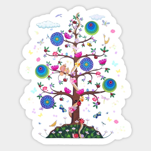 Mandala Tree of Life and Love Sticker by SoozieWray